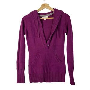 Aeropostale Purple Hooded Y2K Knit Pullover Sweater S
